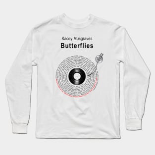 BUTTERFLIES LYRICS ILLUSTRATIONS Long Sleeve T-Shirt